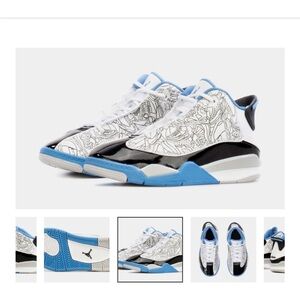 Jordan Air Dub Kids Sneakers - Black, Blue, White